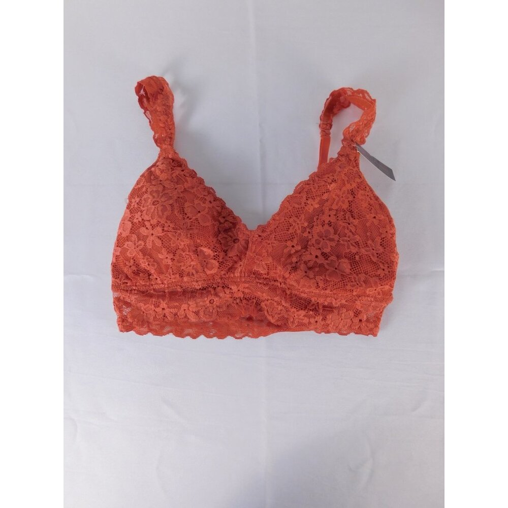 No Boundaries Bralette Juniors Medium Brown Lace Convertible Wireless Pullover